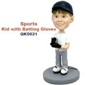 Kid with Batting Gloves